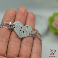 Кулон для четверых друзей "Best Friends Forever Сердце. Нержавеющая сталь
